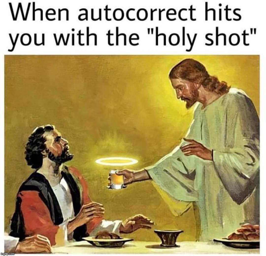 It is a great spirit | image tagged in holy,shot,autocorrect | made w/ Imgflip meme maker