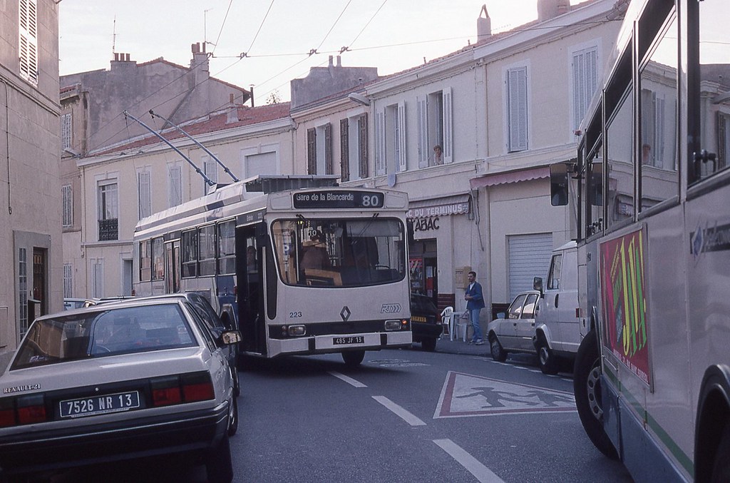 High Quality Two old buses in Marseille Blank Meme Template