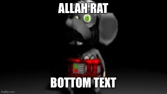 Allah rat | ALLAH RAT; BOTTOM TEXT | image tagged in allah rat | made w/ Imgflip meme maker