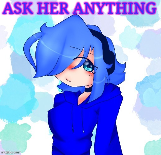violet | ASK HER ANYTHING | image tagged in violet | made w/ Imgflip meme maker