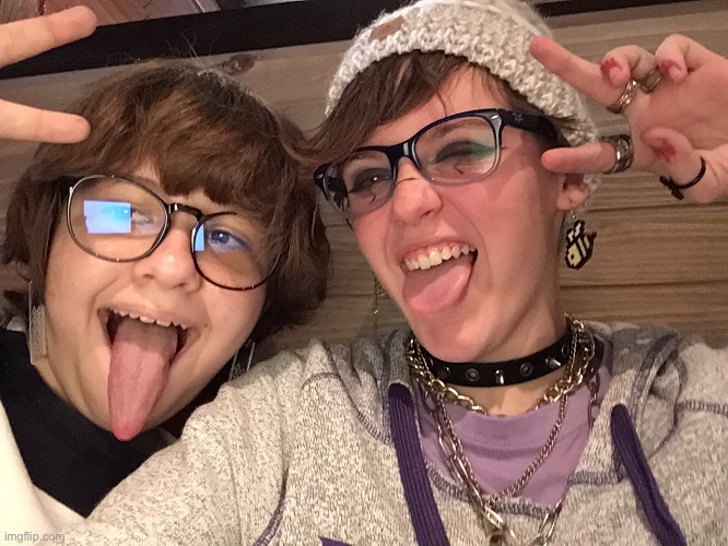 two queers being dumb | made w/ Imgflip meme maker