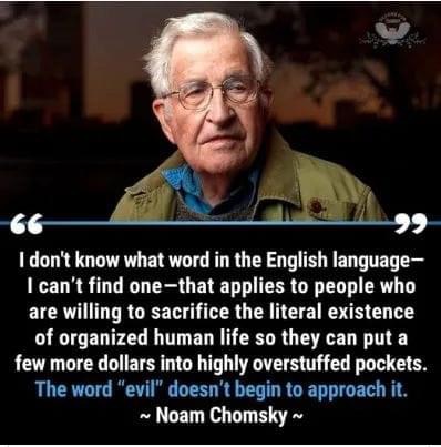 High Quality Noam Chomsky quote climate change Blank Meme Template