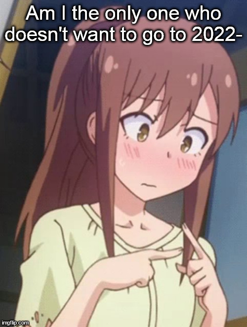 Like t i m e - S l o w t h e f u c k d o w n | Am I the only one who doesn't want to go to 2022- | image tagged in anime girl | made w/ Imgflip meme maker