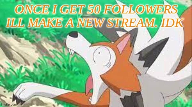 hmm should i IDK XD (maybe a face-reveal) | ONCE I GET 50 FOLLOWERS ILL MAKE A NEW STREAM. IDK | image tagged in pokemon,50 followers celebration | made w/ Imgflip meme maker