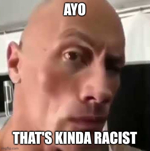 Ayo that’s kinda sus ngl | AYO THAT'S KINDA RACIST | image tagged in ayo that s kinda sus ngl | made w/ Imgflip meme maker