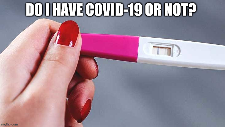 Covid-19 |  DO I HAVE COVID-19 OR NOT? | image tagged in covid-19,test,pregnancy test,covid test,funny memes | made w/ Imgflip meme maker