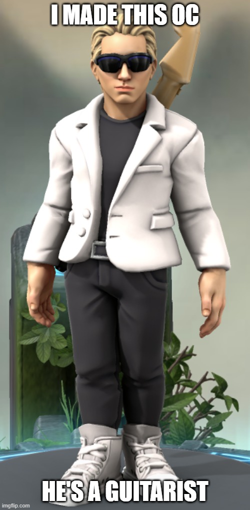 ngl he looks cool | I MADE THIS OC; HE'S A GUITARIST | image tagged in seven concord | made w/ Imgflip meme maker