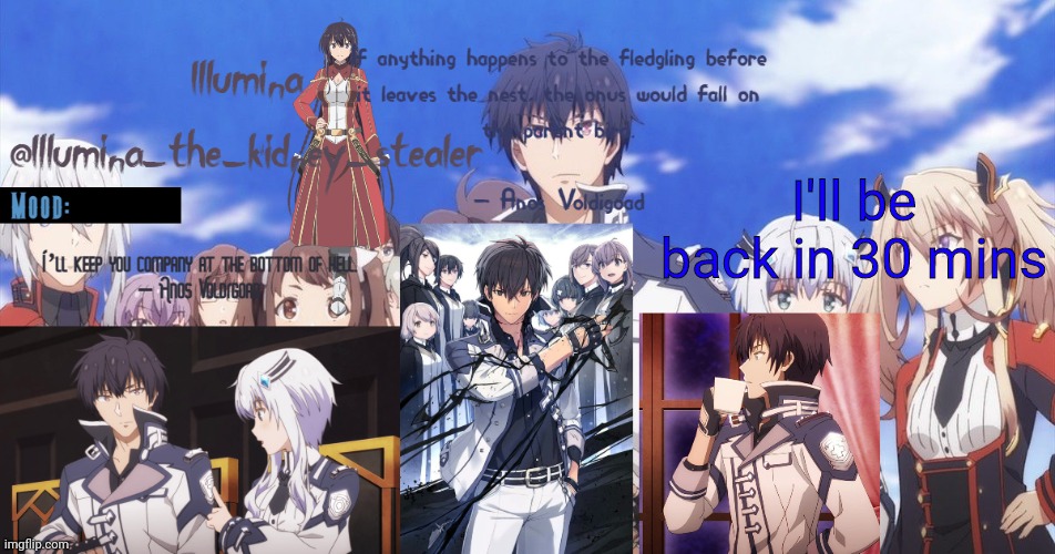 ㅤ | I'll be back in 30 mins | made w/ Imgflip meme maker
