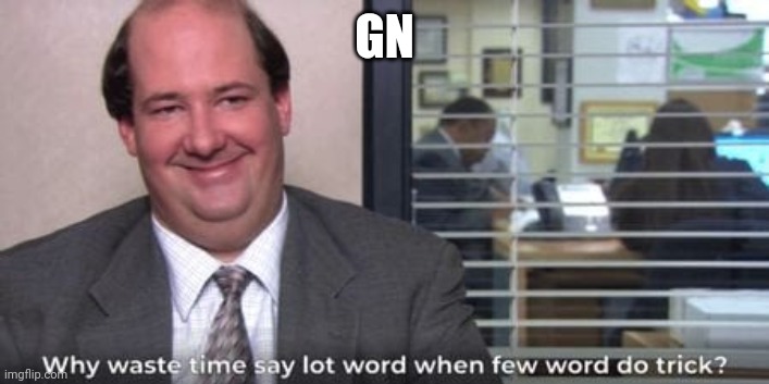 Why waste time say lot word | GN | image tagged in why waste time say lot word | made w/ Imgflip meme maker