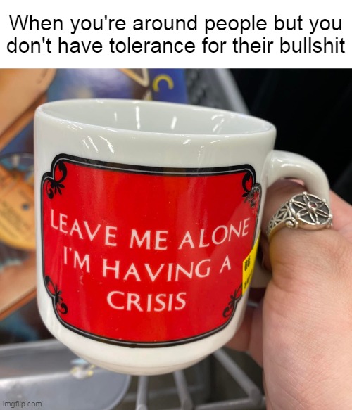 Feeling it in the Soul | When you're around people but you don't have tolerance for their bullshit | image tagged in meme,memes,humor | made w/ Imgflip meme maker