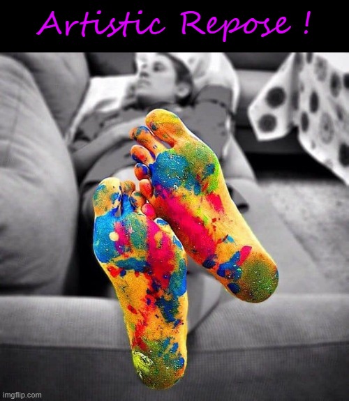 Resting ! | Artistic Repose ! | image tagged in bodypaint | made w/ Imgflip meme maker