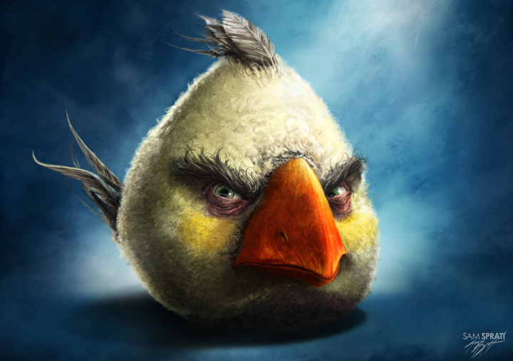 Realistic Angry Bird (Mathilda) Blank Meme Template