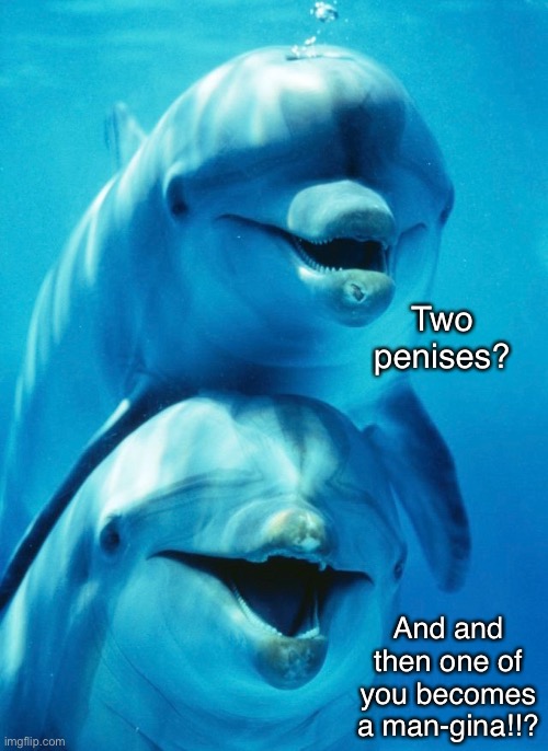 Two penises? And and then one of you becomes a man-gina!!? | made w/ Imgflip meme maker