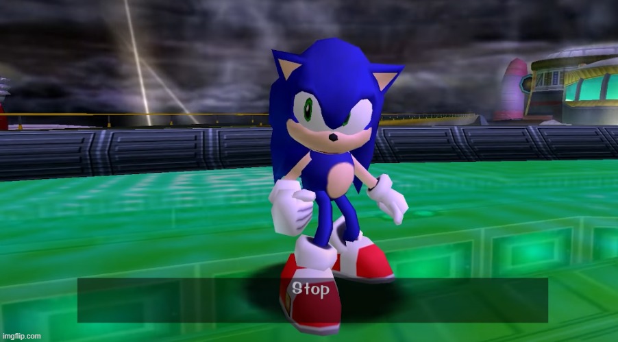 High Quality sonic stop Blank Meme Template