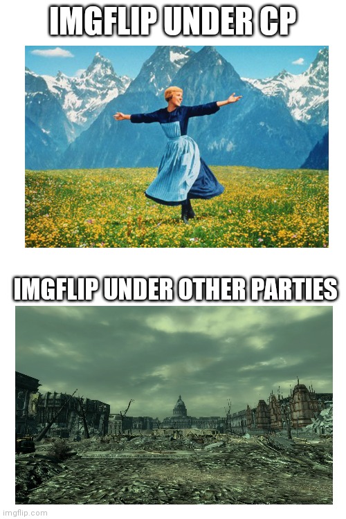 Another ad... | IMGFLIP UNDER CP; IMGFLIP UNDER OTHER PARTIES | image tagged in blank white template | made w/ Imgflip meme maker