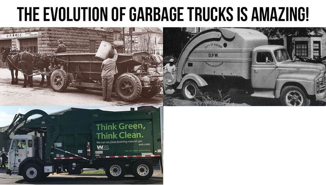 Garbage truck evolution Blank Meme Template