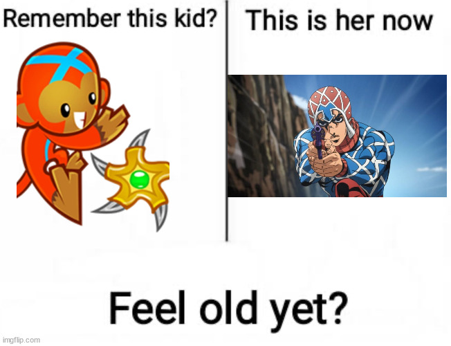 I love how the template says "Her" yet Mista is a dude. Or is he? | image tagged in remember this kid,jojo's bizarre adventure | made w/ Imgflip meme maker