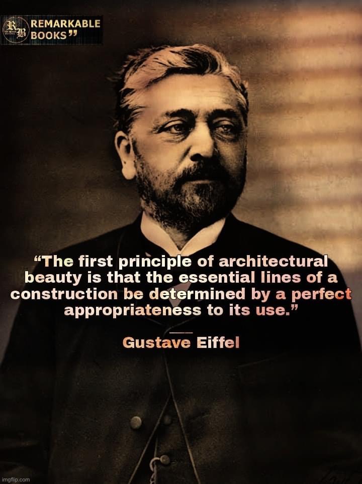 Gustave Eiffel quote | image tagged in gustave eiffel quote | made w/ Imgflip meme maker