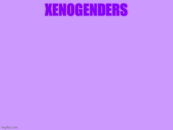 Blank White Template | XENOGENDERS | image tagged in blank white template | made w/ Imgflip meme maker