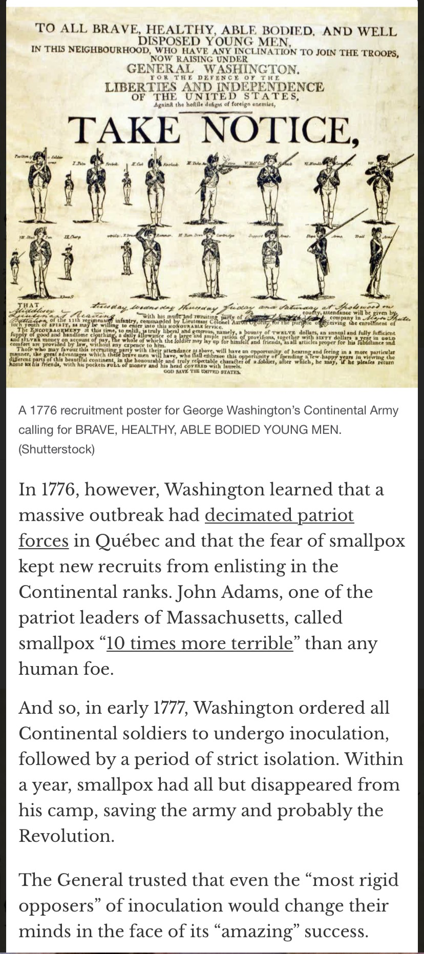 George Washington vaccinated his troops Blank Meme Template