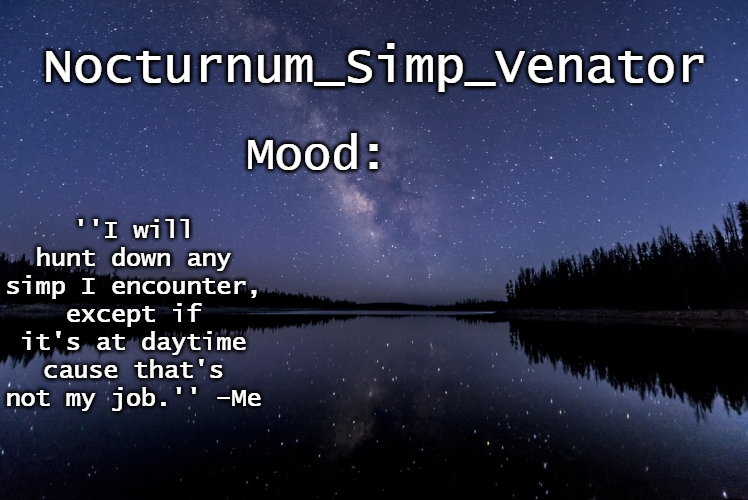 Nocturnum_Simp_Venator's nighttime lake temp Blank Meme Template