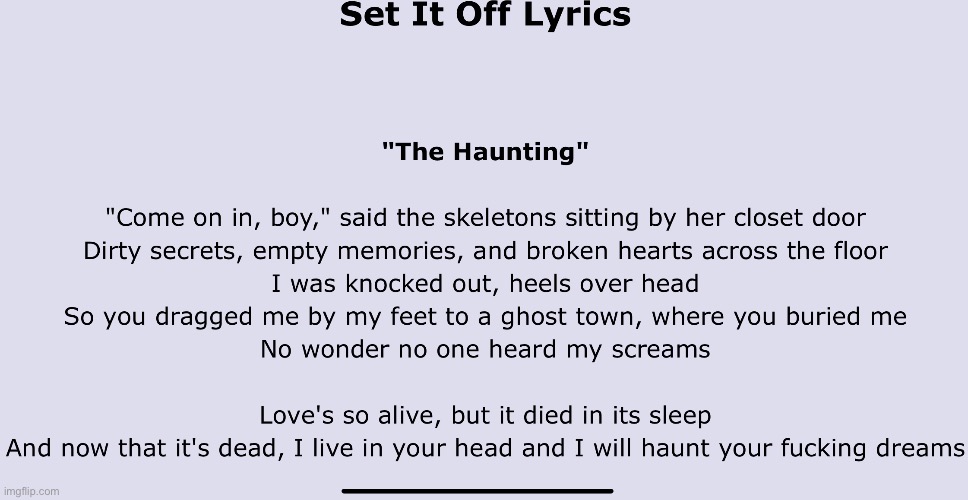 Got my new favorite part to a song | image tagged in music | made w/ Imgflip meme maker