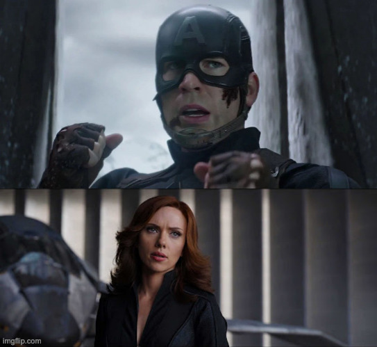 Black Widow fights Captain America | image tagged in black widow,captain america civil war,captain america | made w/ Imgflip meme maker