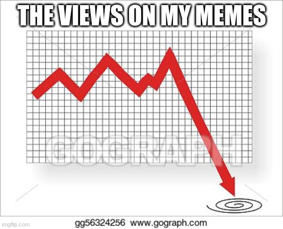 It do go down | THE VIEWS ON MY MEMES | image tagged in going down | made w/ Imgflip meme maker