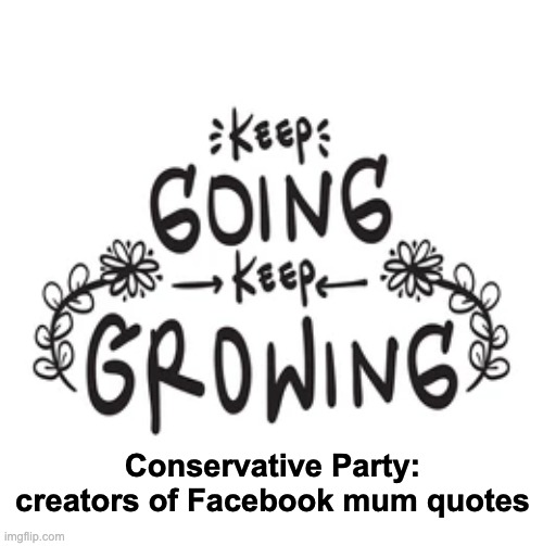 Vote for the Conservative Party on the 30th of December! Make Imgflip great again! | Conservative Party: creators of Facebook mum quotes | image tagged in memes,unfunny | made w/ Imgflip meme maker