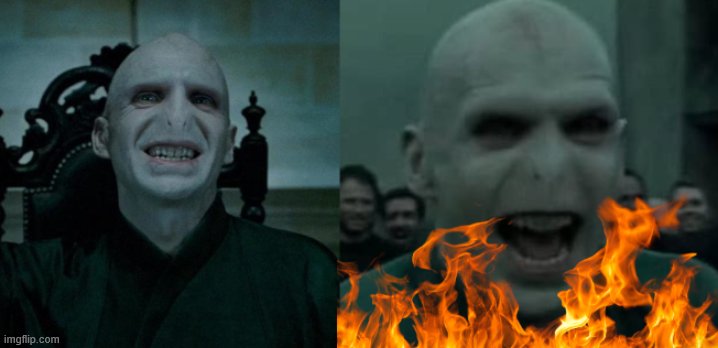 Satanic Voldemort | image tagged in satanic voldemort | made w/ Imgflip meme maker