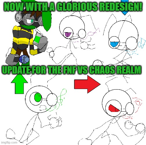 A gift for the creator of the Fnf- VS Chaos Realm | NOW WITH A GLORIOUS REDESIGN! UPDATE FOR THE FNF VS CHAOS REALM | image tagged in fnf custom week | made w/ Imgflip meme maker