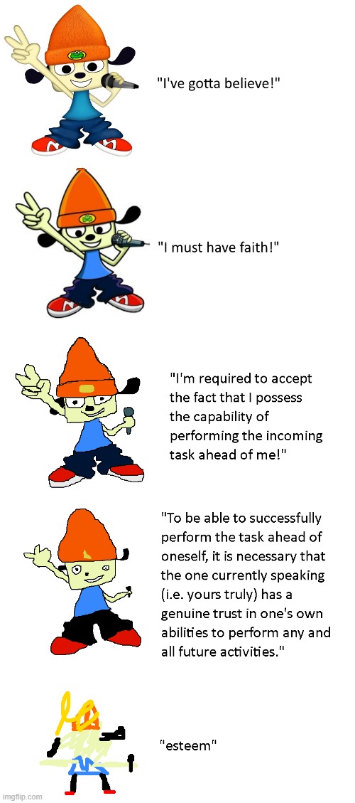 esteem | image tagged in memes,parappa | made w/ Imgflip meme maker