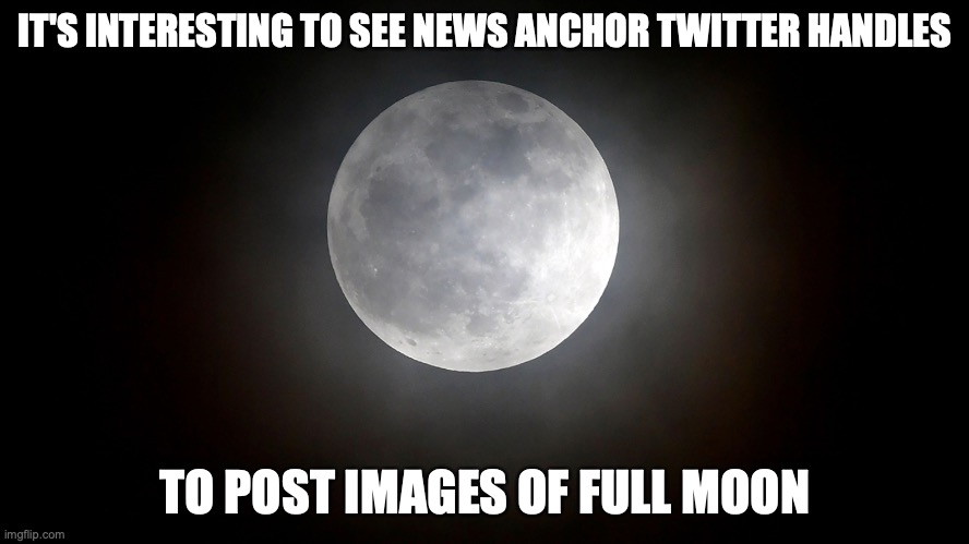 Moon on News Anchor Twitter Page | IT'S INTERESTING TO SEE NEWS ANCHOR TWITTER HANDLES; TO POST IMAGES OF FULL MOON | image tagged in memes,twitter | made w/ Imgflip meme maker