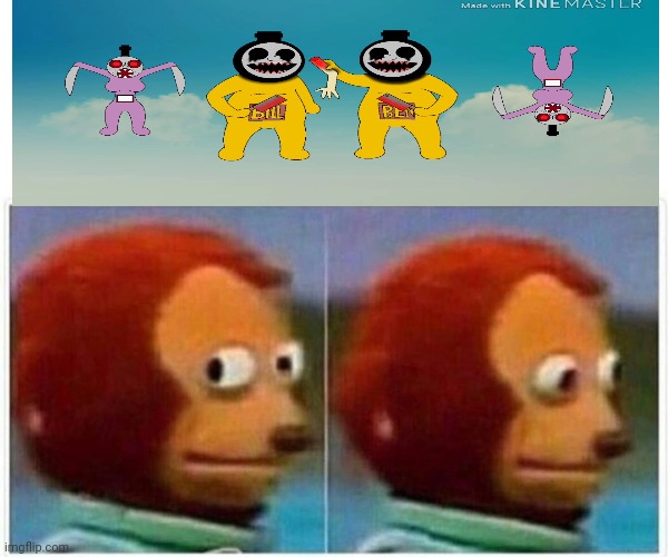 Monkey Puppet Meme | image tagged in memes,monkey puppet,thomas the slender engine | made w/ Imgflip meme maker