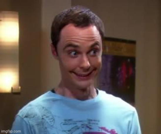 Sheldon Cooper smile | image tagged in sheldon cooper smile | made w/ Imgflip meme maker