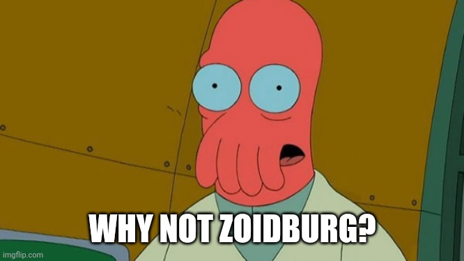 zoidburg | WHY NOT ZOIDBURG? | image tagged in zoidburg | made w/ Imgflip meme maker