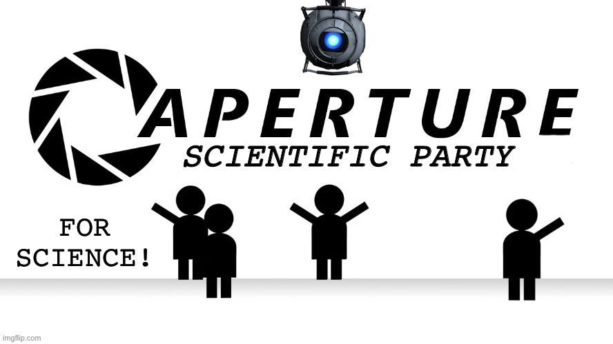 Aperture Scientific Party Logo | image tagged in aperture scientific party logo | made w/ Imgflip meme maker