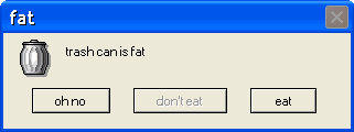 Error Message: Fat trash can Blank Meme Template