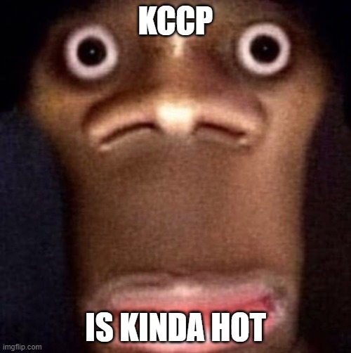 Bruh | KCCP; IS KINDA HOT | image tagged in bruh | made w/ Imgflip meme maker
