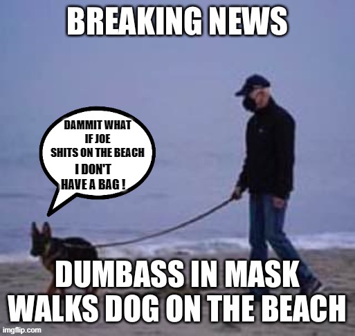DAMMIT WHAT IF JOE SHITS ON THE BEACH I DON'T HAVE A BAG ! | made w/ Imgflip meme maker