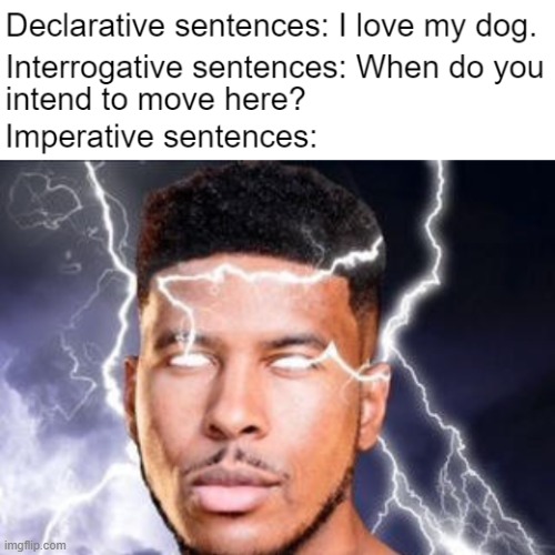 imperative sentences: | image tagged in memes,you should kill yourself now | made w/ Imgflip meme maker