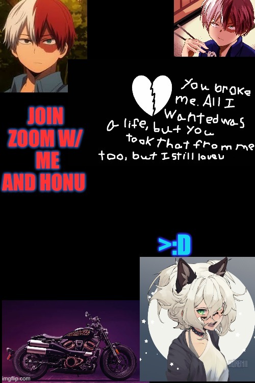 no | JOIN ZOOM W/  ME AND HONU; >:D | image tagged in no | made w/ Imgflip meme maker
