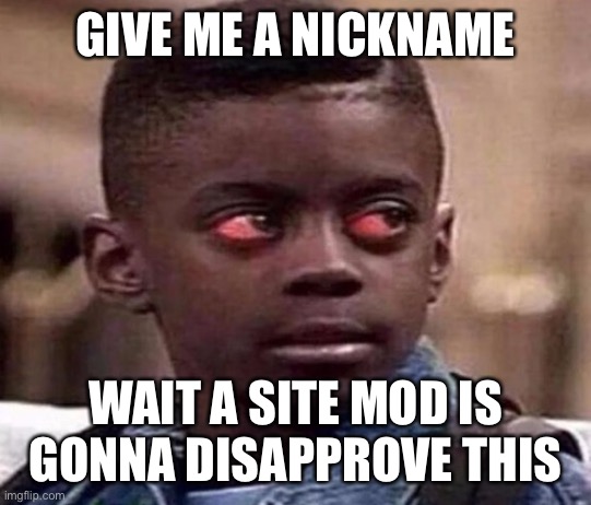 High | GIVE ME A NICKNAME; WAIT A SITE MOD IS GONNA DISAPPROVE THIS | image tagged in high kid | made w/ Imgflip meme maker