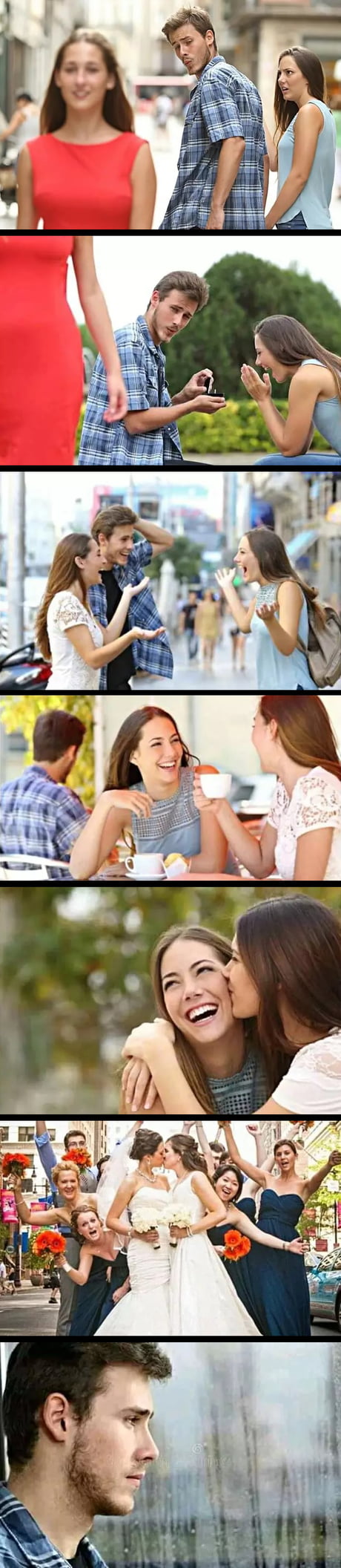 High Quality Distracted Boyfriend whole Blank Meme Template