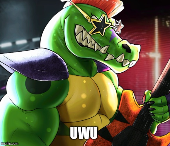 UWU | image tagged in monty gator announcement template | made w/ Imgflip meme maker