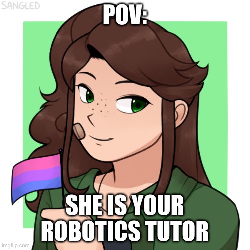 no ERP, other than that, enjoy! | POV:; SHE IS YOUR ROBOTICS TUTOR | made w/ Imgflip meme maker