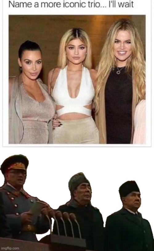 The Three Soviets | image tagged in name a more iconic trio,kosygin,grechko,soviet union,funny,leonid brezhnev | made w/ Imgflip meme maker