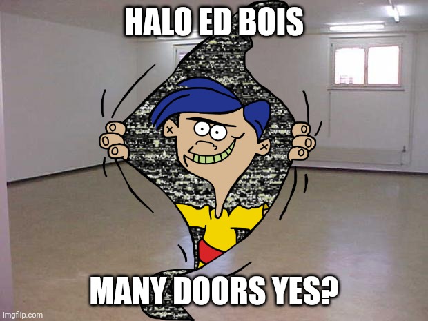 HALO ED BOIS; MANY DOORS YES? | image tagged in ed edd n eddy rolf | made w/ Imgflip meme maker
