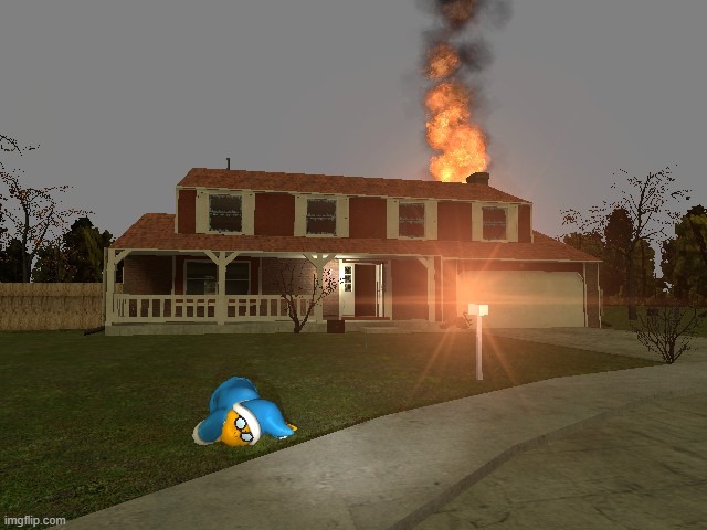 house fire template | image tagged in house fire | made w/ Imgflip meme maker