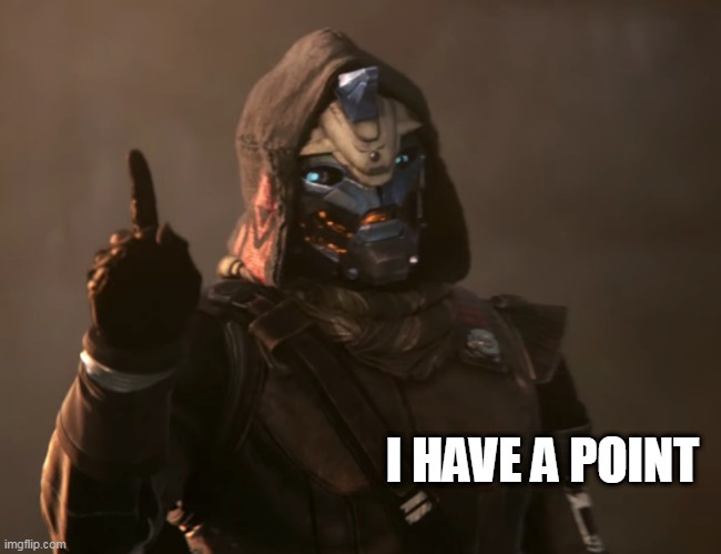 High Quality Cayde-6 has a point Blank Meme Template